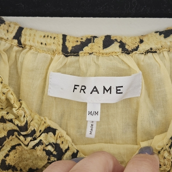 Frame Off the Shoulder Billow Top in Python Multi - Picture 10 of 12